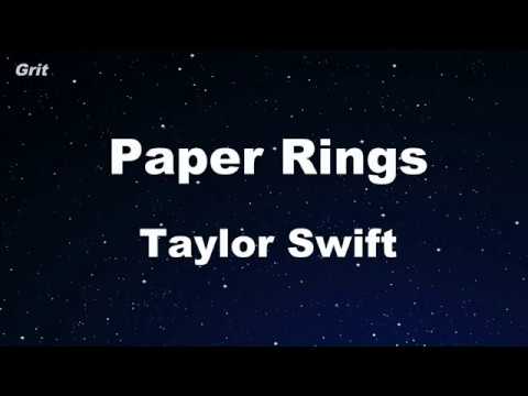 Paper Rings - Taylor Swift Karaoke 【No Guide Melody】 Instrumental