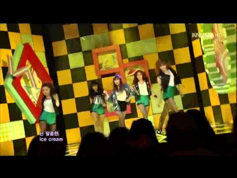 121104 HyunA   Don't Fall Apart + Ice Cream @ SBS Inkigayo Comeback Stage HD (1080P)