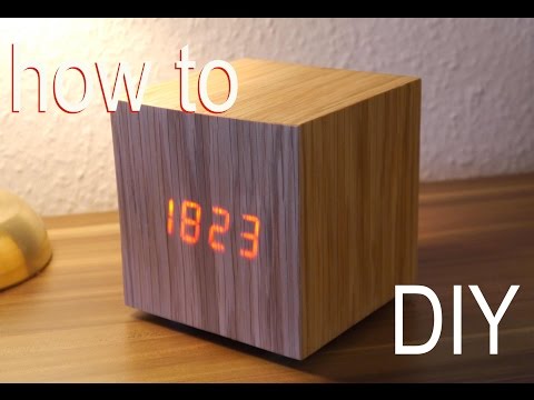 DIY Design-Uhr aus Holz - Minimalistische Eckigkeit im Eigenbau