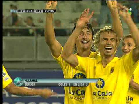 Celebración de Andrés Lamas UD LAS Palmas 2 Rayo Vallecano 1