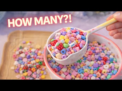 10 Scoops ASMR 💗 Kawaii Beads Scoop Order | So Many Surprises