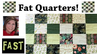 ❓FAT QUARTERS❓| Free Tutorial | 🏃‍♀️75 MINUTES QUILT TOP ✅ | Beginner Friendly | Easy Quilt In A Day