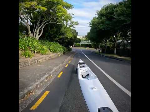 Bringing a 24.5 ft surfski to the beach #surfski #kayaklife #paddler #newzealand