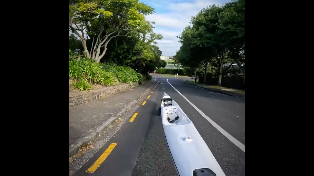 Bringing a 24.5 ft surfski to the beach #surfski #kayaklife #paddler #newzealand