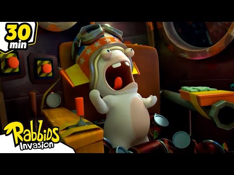 To the Moon and Beyond! | RABBIDS INVASION | 30 Min New compilation | Cartoon for kids