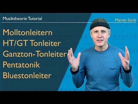 Musiktheorie: Tonleiter, Kirchentonarten, Moll-, HT/GT-, Ganzton-, Blues-Tonleiter, Pentatonik,