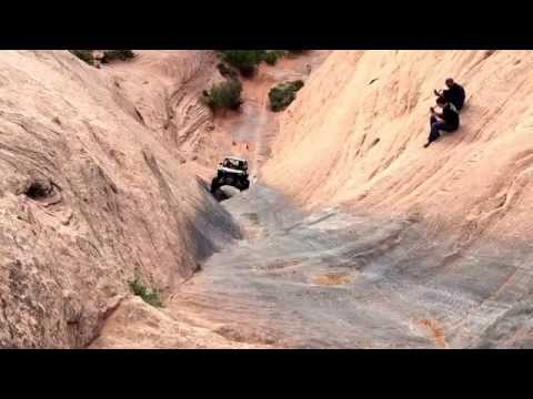 Climbing Hells Gate on Hells Revenge Trail in Moab Utah with our Polaris RZR XP1000
