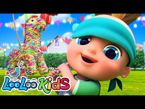 Break the Piñata! 🎊 Nursery Rhyme & Kids Songs | Looloo Kids Tv