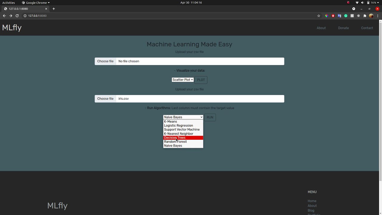 MLfly | ML Django web app