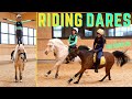 RIDING DARES CHALLENGE WILD CRAZY SPICY PONIES HORSE RIDING STUNTS