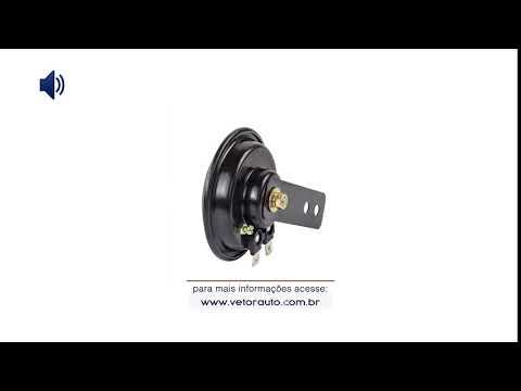 OUÇA O SOM DA BUZINA VT125 - BUZINA MOTO 72MM 12V VETOR