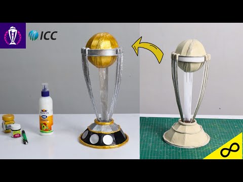 DIY ICC Men’s Cricket World Cup trophy ( क्रिकेट  वर्ल्ड कप ट्रॉफी कैसे बनाएं
