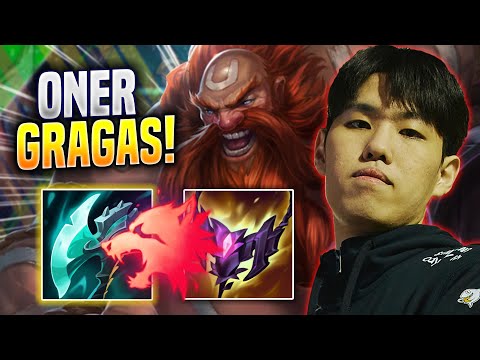 ONER DESTROYING WITH GRAGAS! - T1 Oner Plays Gragas JUNGLE vs Zac! | Season 2023