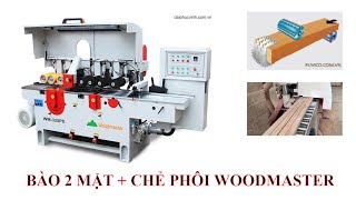 Máy xẻ nhiều lưỡi kết hợp 2 trục bào | Bào thẩm, Bào Cuốn, Xẻ phôi hoàn thiện 1 công đoạn | WM-325PS