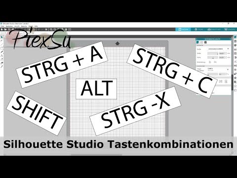 Plotteranleitung - Tastenkombinationen Silhouette Studio | PiexSu