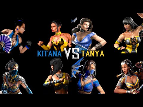 Evolution of Tanya VS Kitana MK4-MK1 | 2K 60FPS