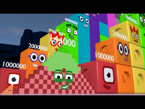 Numberblocks Step Squad NEW 210 vs 144000 to 1200 BILLION - The Amazing Step Squad Numberblocks