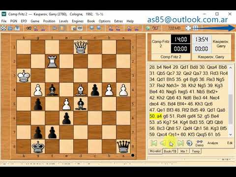 Garry kasparov and  Comp Fritz 2 1992 cologne == a522