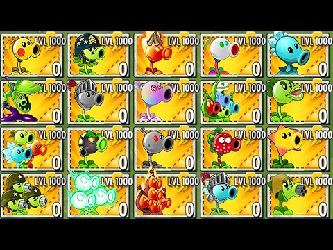 All PEA Plants LEVEL 1000 vs Big Wave Beach Final Boss - Plants vs Zombies 2 Mod