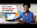 How To Create LinkedIn Content FAST With ChatGPT Step By Step Guide