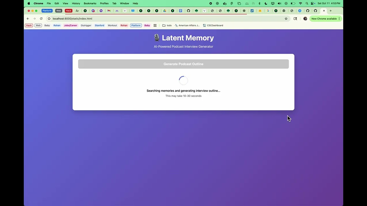 LatentMemory project preview