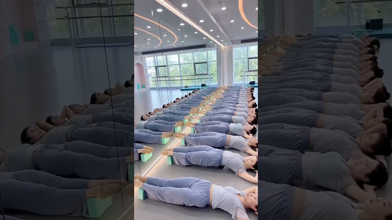 Dance students in flexibility training #dance