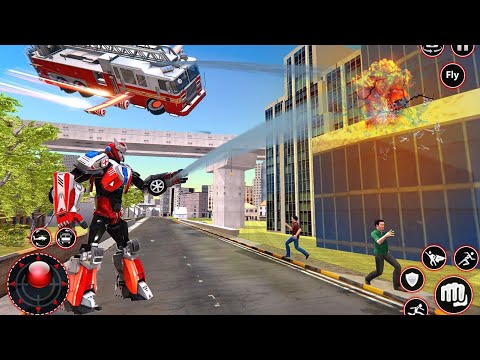 Rescue Robot Car Transform - FireTruck Robot Games