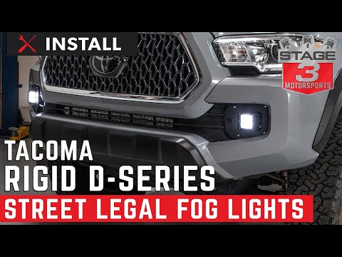 2016-2020 Tacoma RIGID D-Series street legal SAE Pro Fog Light Kit Install