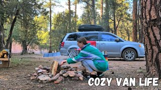 Hang Out With Me at Camp ☺️ Minivan Camping in Northern Arizona | Real Van Life Day