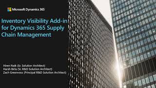 Inventory Visibility Add-in for Dynamics 365 Supply Chain Management