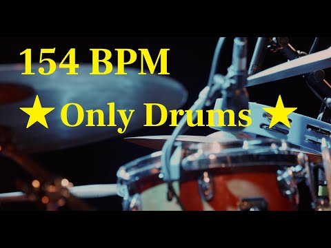 HQ drums only backing track 154 bpm
