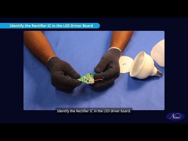 Dismantle the LED light,demonstrate the connections of LEDs stacks