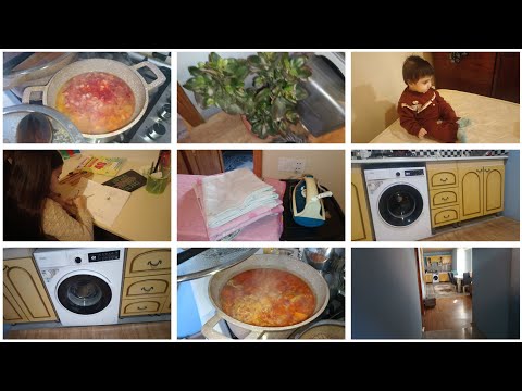 TƏMİZLİK.Salona getdim.Soyuq havaların yeməyi birş bişirdim.Kənd həyatı@semaligunler6447 