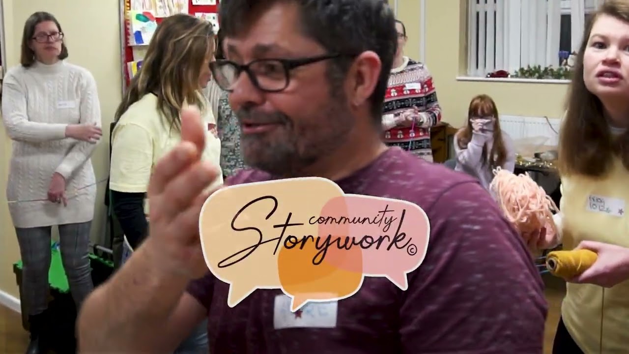 Community Storywork film still — community storytelling workshop in Wales