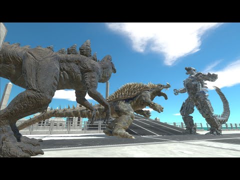 [Animal Revolt battle Simulator] Zilla and Anguirus VS Mechagodzilla