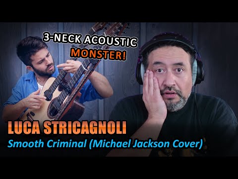 Crazy 3-Neck Acoustic! Luca Stricagnoli: Smooth Criminal (Cover) | REACTION by an old musician