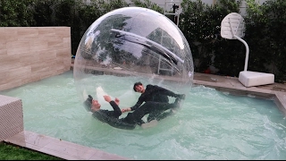 TWINS STUCK IN GIANT BUBBLE BALL!