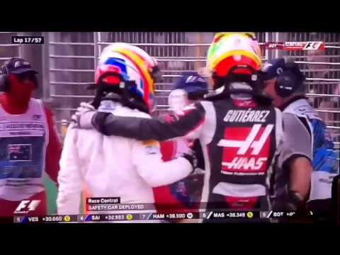 Accidente Fernando Alonso y Esteban Gutiérrez en GP de Australia 2016 - Fórmula 1