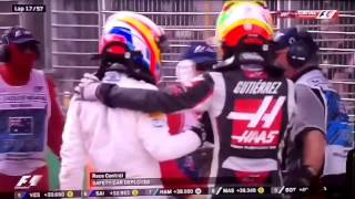 Accidente Fernando Alonso y Esteban Gutiérrez en GP de Australia 2016 - Fórmula 1