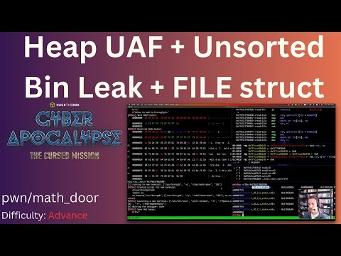 Heap UAF + Unsorted Bin Leak + FILE structure manipulation - Cyber Apocalypse 2023 - pwn/math_door