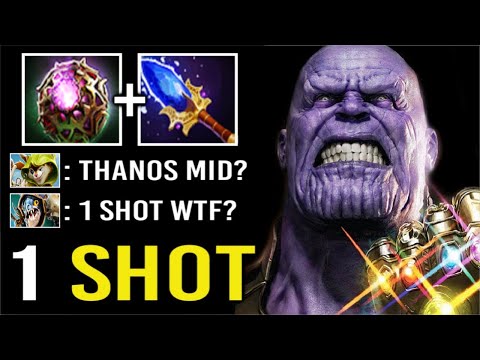 "THANOS" MID IS BACK! Crazy 1 Shot Kill Non-Stop Finger Snap Destroy Enemy Team Epic Fun Dota 2
