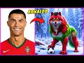 Football Players As WOLF 💁‍♂️➡️ 🦊 Guess Football Player by his BODY, HAIR, SONG❓Ronaldo, Messi DEFAULT Thumbnail