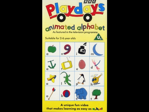 Playdays - Animated Alphabet Complete VHS