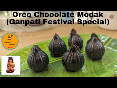 Oreo Chocolate Modak Recipe | ओरिओ चॉकलेट मोदक | 4 Easy Steps Recipe | Kids Special |