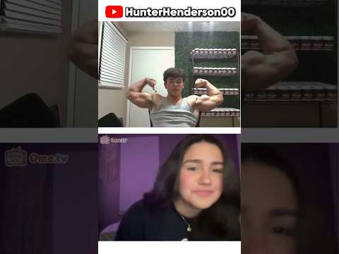Flexing on Omegle w/ funny reactions #gym #flexing #alexeubank #funny #samsulek #fitness #omegle