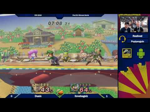PM At Evo 2016: ilovebagelz (Luigi) vs Dual X (Wario,Link) Winners Semis of Pools