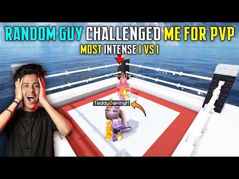 😱RANDOM GUY CHALLENGED ME FOR 1vs1 PvP IN MINECRAFT - TEDDY GAMING