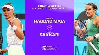 Теннис Beatriz Haddad Maia vs. Maria Sakkari | 2024 Madrid Round of 16 | WTA Match Highlights