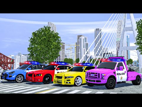 Meet New Police Cars Sergeant Lucas - Sergeant Lucas the Police Car - Fire Truck Cartoon for Kids