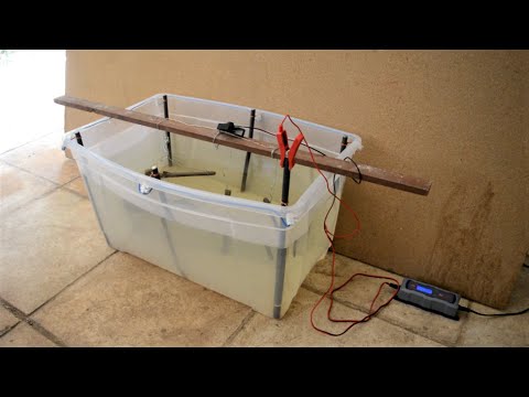 Rust Removal with DIY Electrolysis Tank.